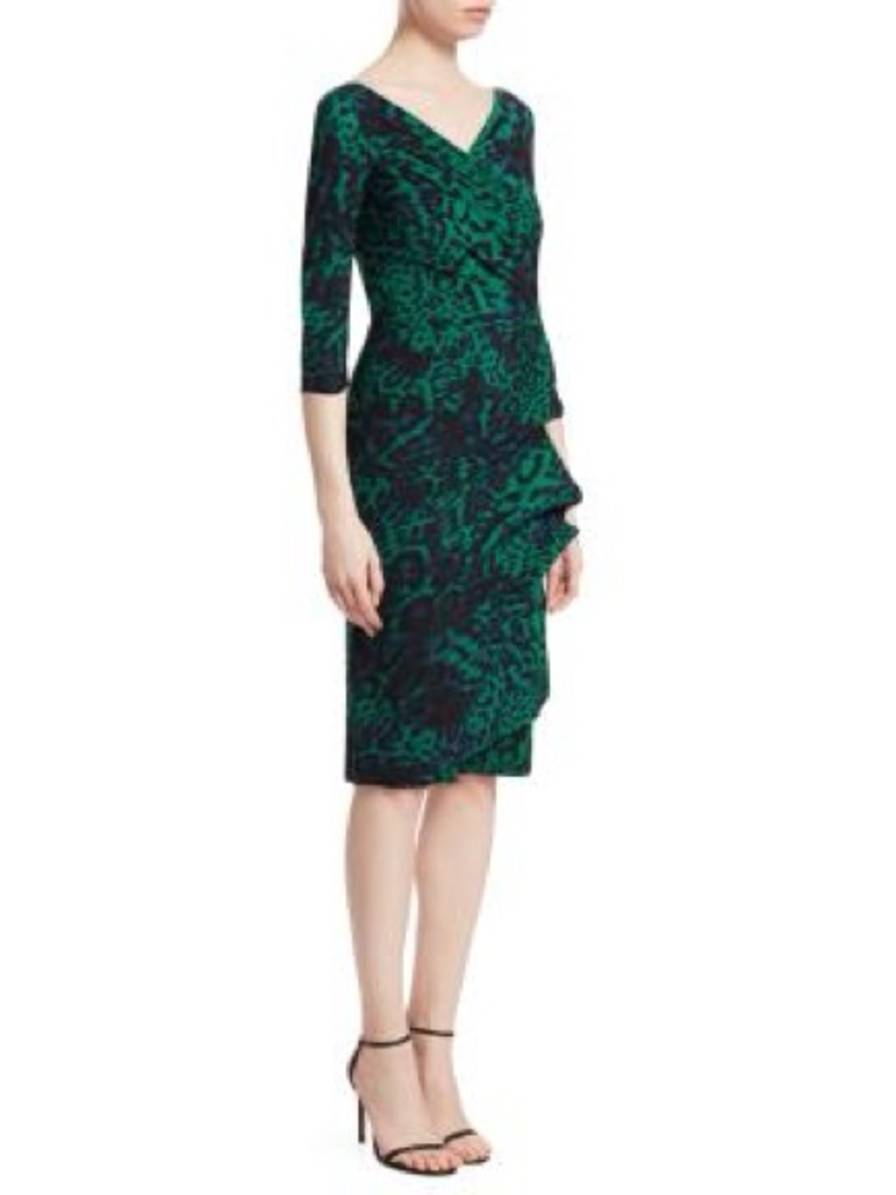 Chiara Boni Florien Jungle Print Side Ruffle Sheath Dress 💙💙